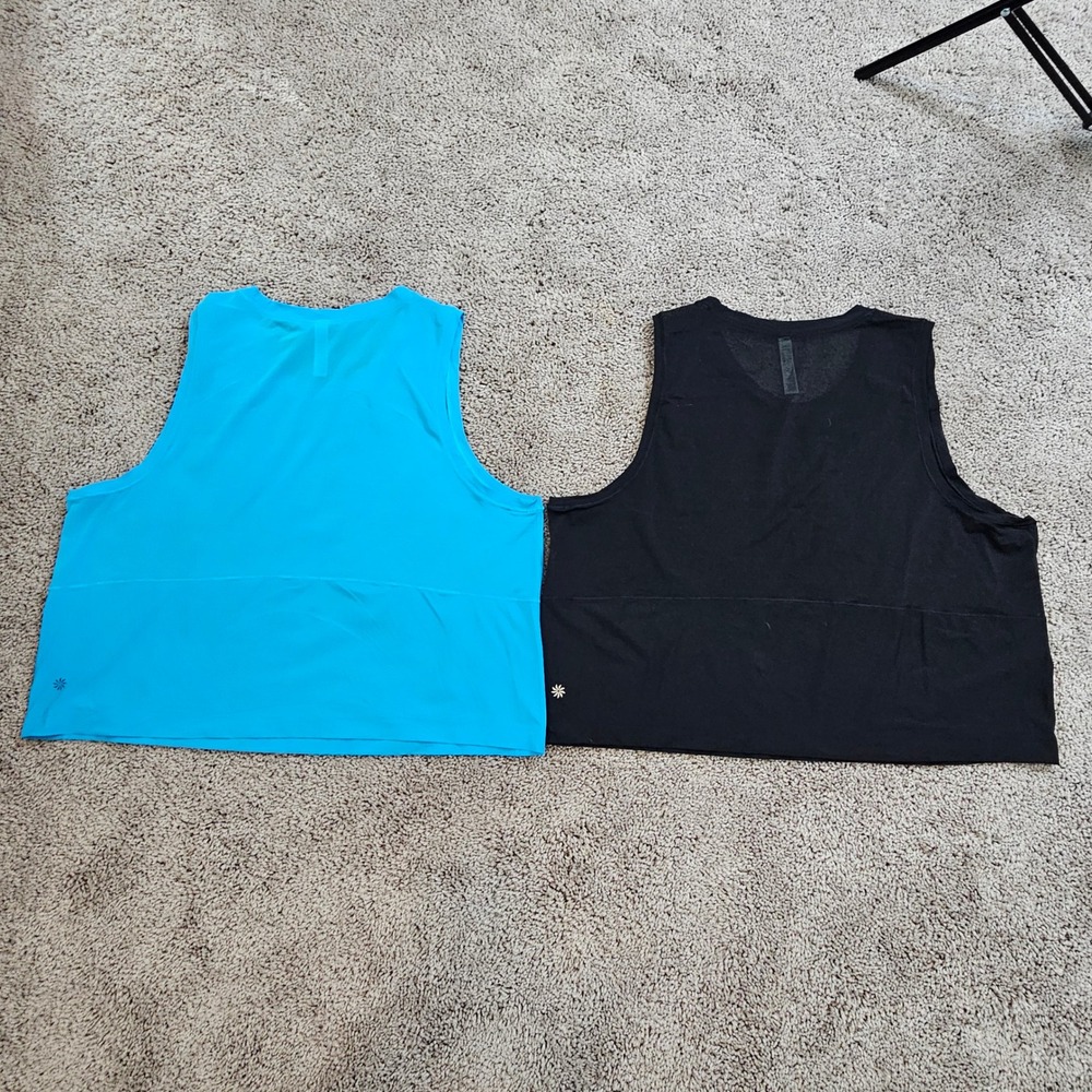 Athleta Ultimate Muscle Tank Top Size XL Lot of 2 Athletic Workout Mesh Back - Picture 8 of 10